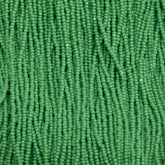 13/0 Charlotte Cut Preciosa (Czech) Bead Opaque Green Strung